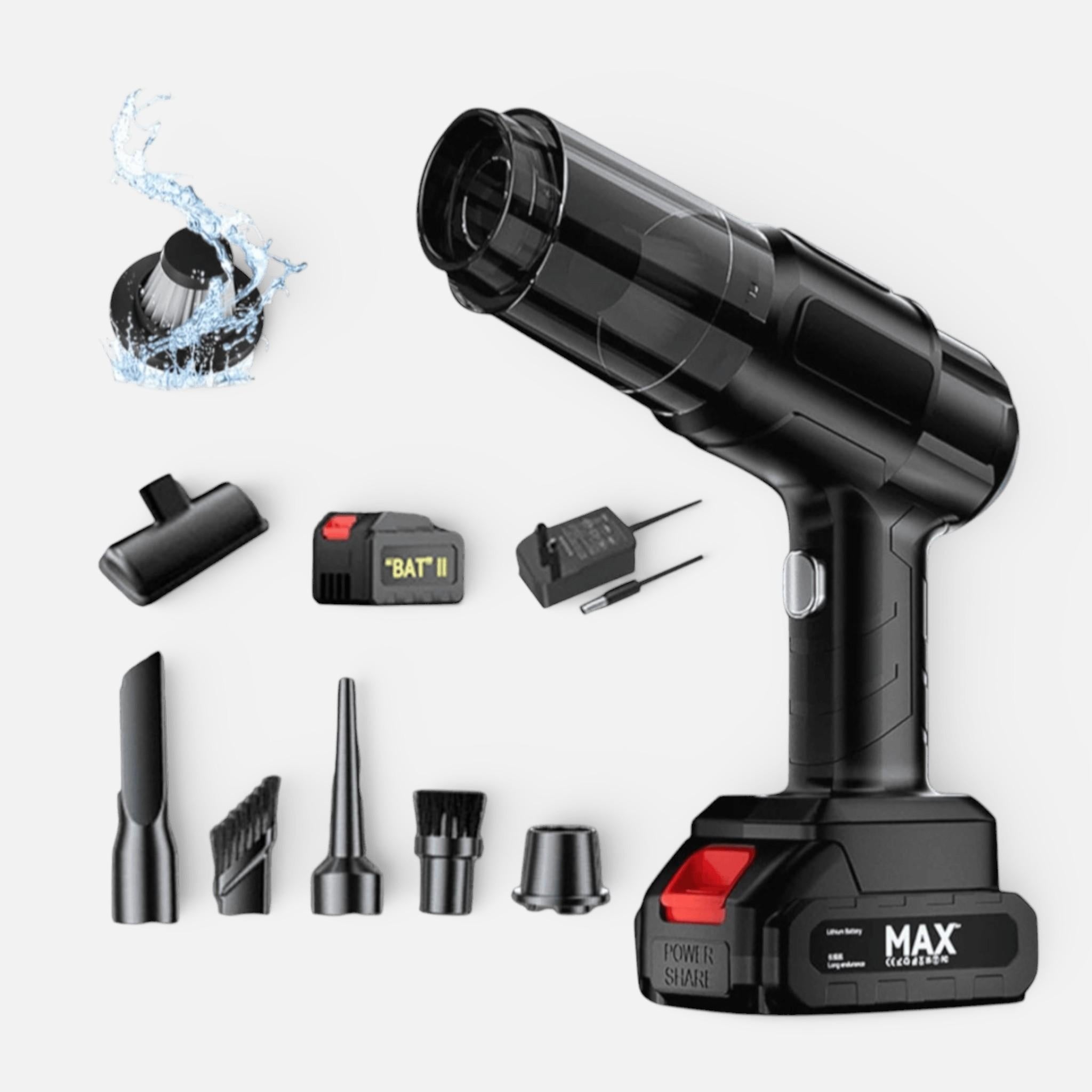 Aspirator si Suflanta de Aer Portabila 4-in-1 pentru masina, casa, birou si animale de companie, cu baterie detasabila si reincarcabila