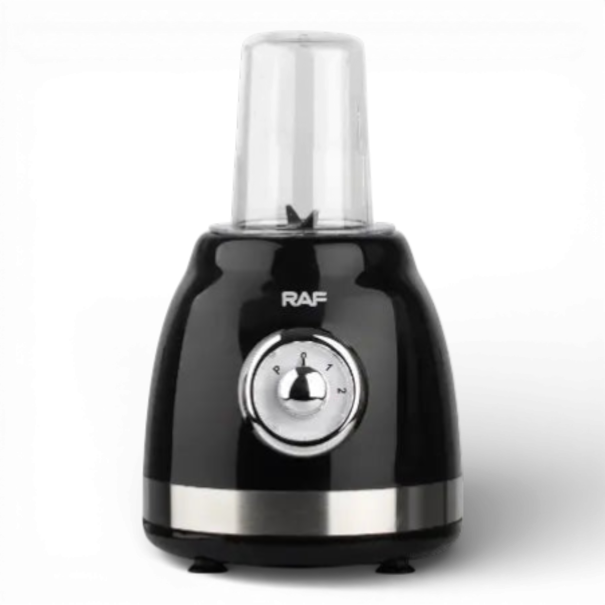 Blender Electric de sticla 2 in 1 RAF® , 1000 W cu Rasnita de Cafea, capacitate recipient 1.5L, 2 trepte viteza, Negru