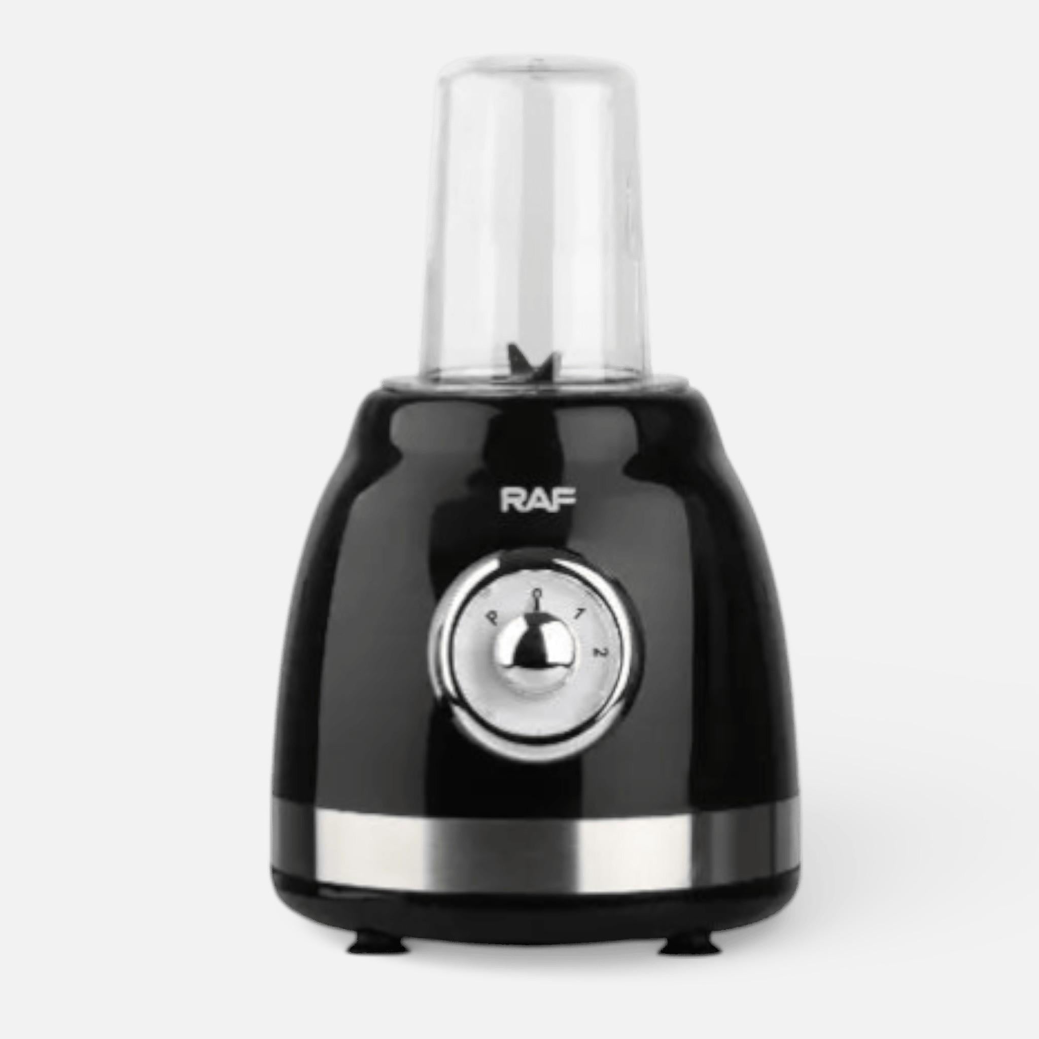 Blender Electric de sticla 2 in 1 RAF® , 1000 W cu Rasnita de Cafea, capacitate recipient 1.5L, 2 trepte viteza, Negru