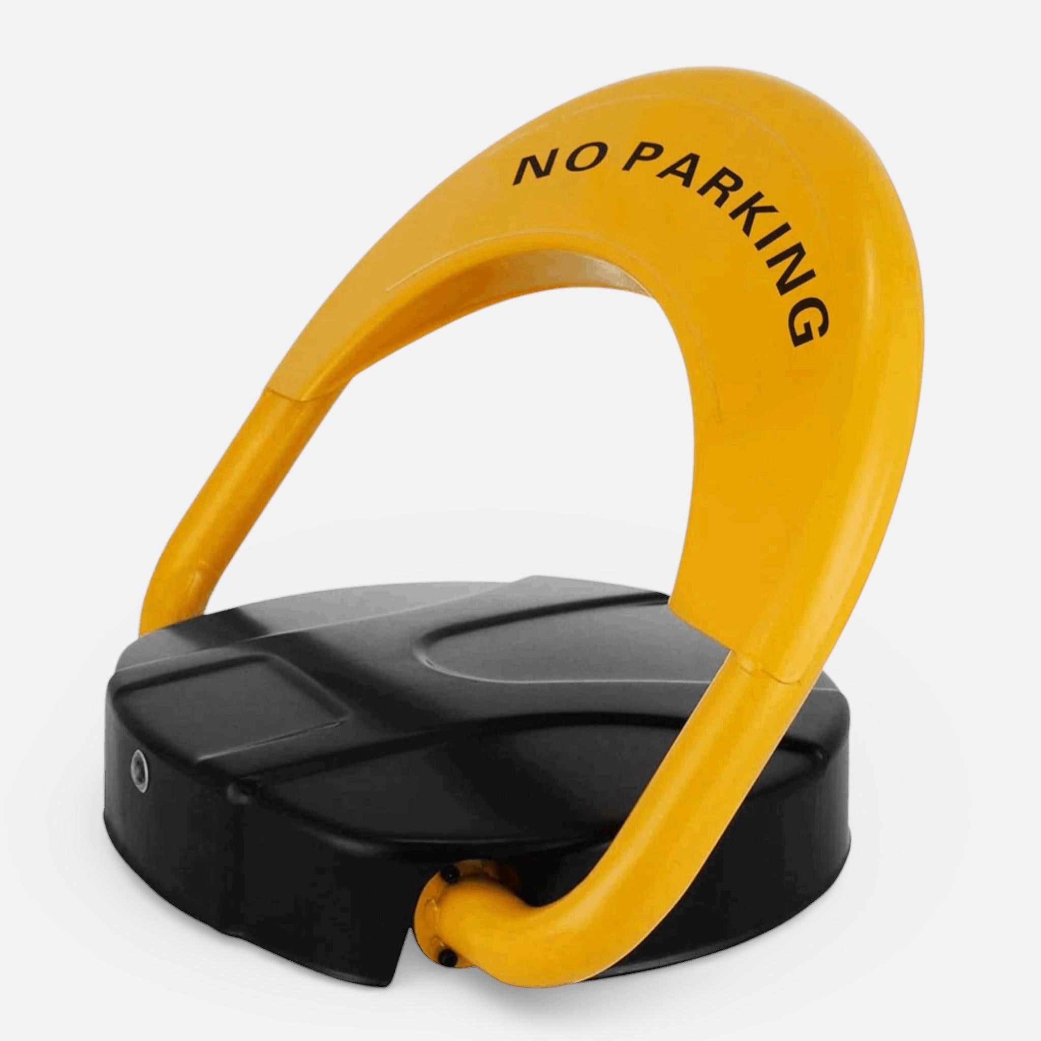 Blocator loc parcare automat AEIDEN ® cu 2 telecomenzi / 2 chei si alarma, suporta 4 tone, actionare automata, sistem antifurt, Galben/Negru