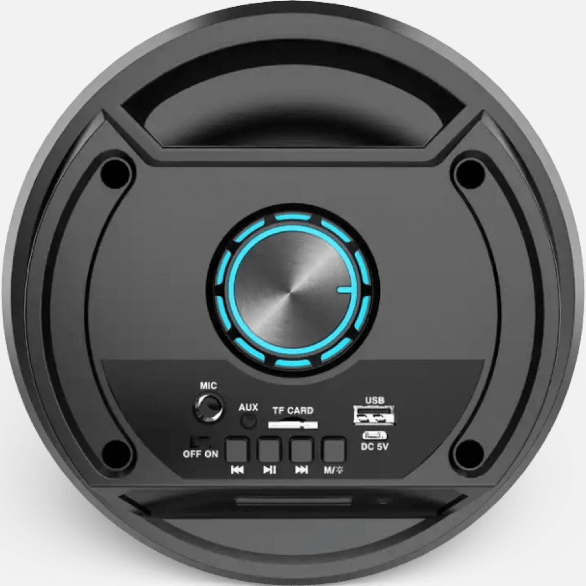 Boxa Profesionala AEIDEN®  XL 300W, 2 Difuzoare 6.5 INCH, Autonomie Mare + Super Bass + Joc Lumini, Karaoke, Conex. Bluetooth, USB, RadioFM, Cadou Casca Bluetooth + Stick USB + Microfon