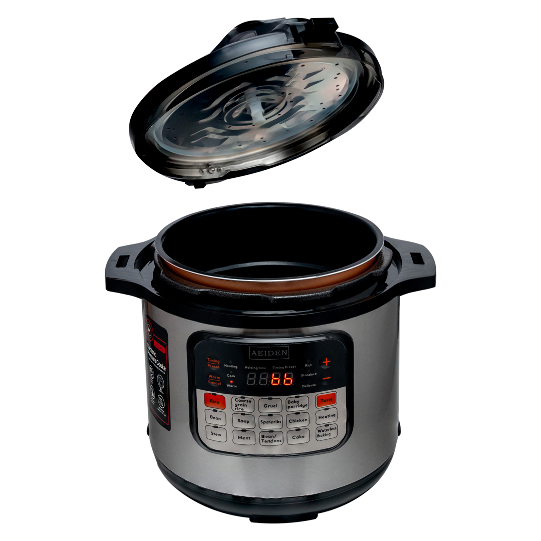 Oală Electrică Sub Presiune AEIDEN® AE-2207 – 8L, 2500W, Multifuncțională & Multiprogramabilă, Oțel Inoxidabil