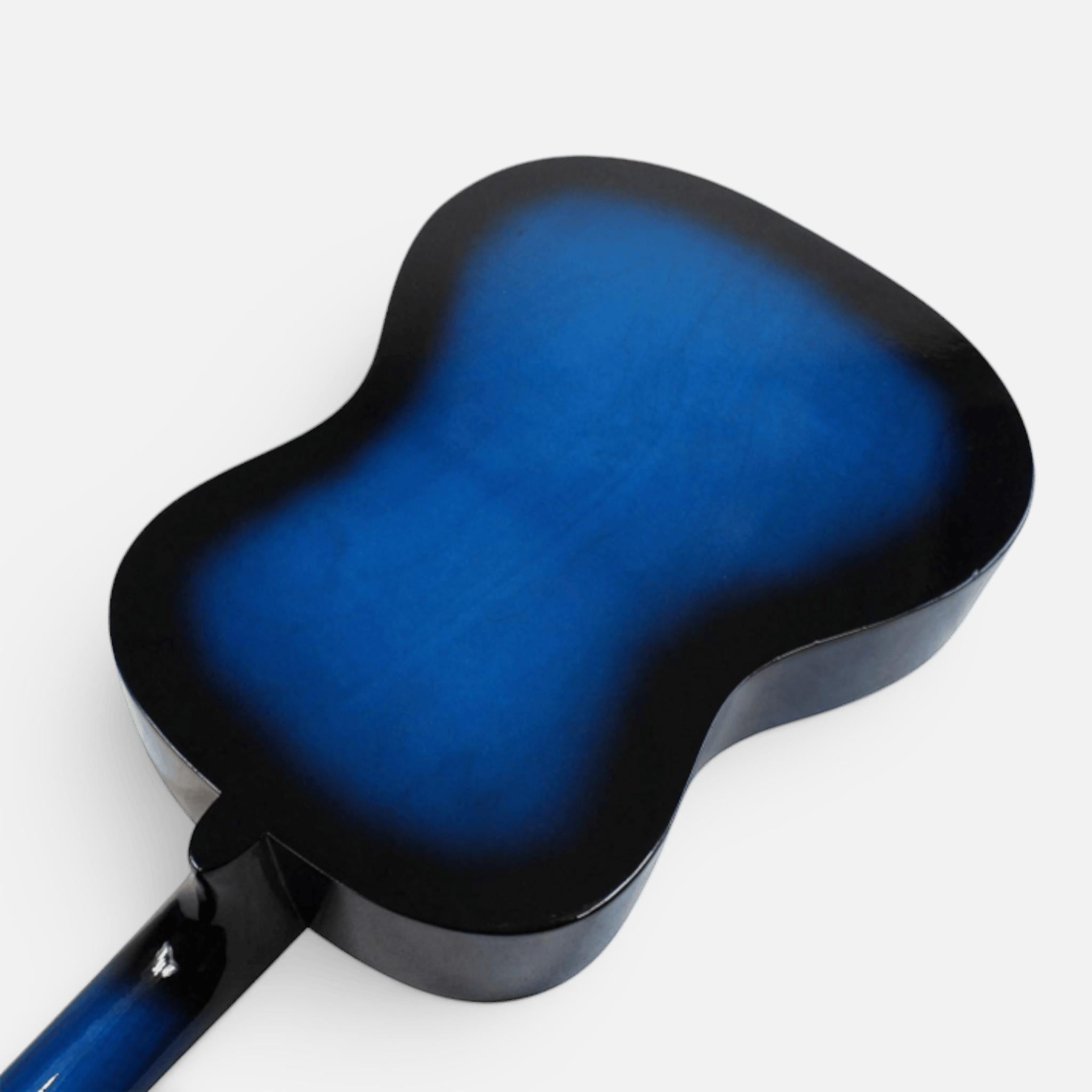 Chitara Clasica Albastru 4/4 38" ( 95 X 35 CM ), pentru Incepatori si Adulti, Recomandata peste 8-10 ani, 6 Corzi Metalice, 20 De Taste