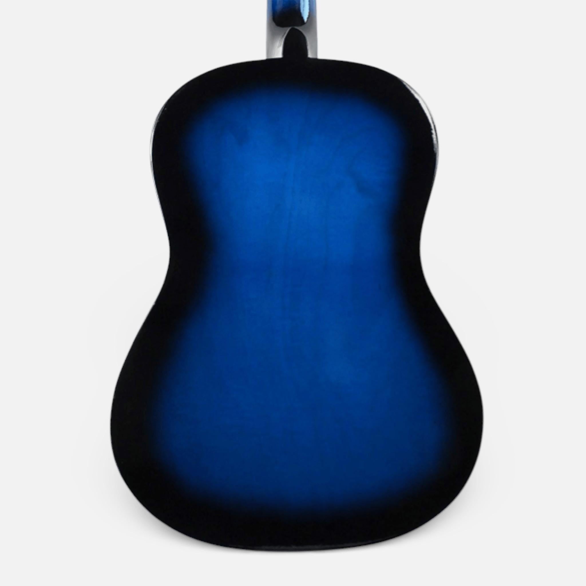 Chitara Clasica Albastru 4/4 38" ( 95 X 35 CM ), pentru Incepatori si Adulti, Recomandata peste 8-10 ani, 6 Corzi Metalice, 20 De Taste