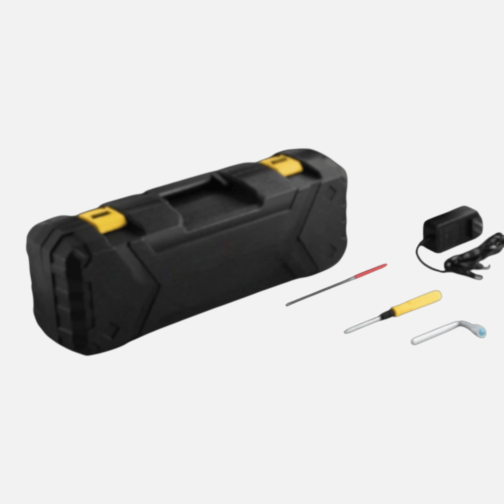 Drujbă electrică LEIHMANN, 12 inch (30 cm), 48V, 2 acumulatori,2 lanțuri, galben/negru