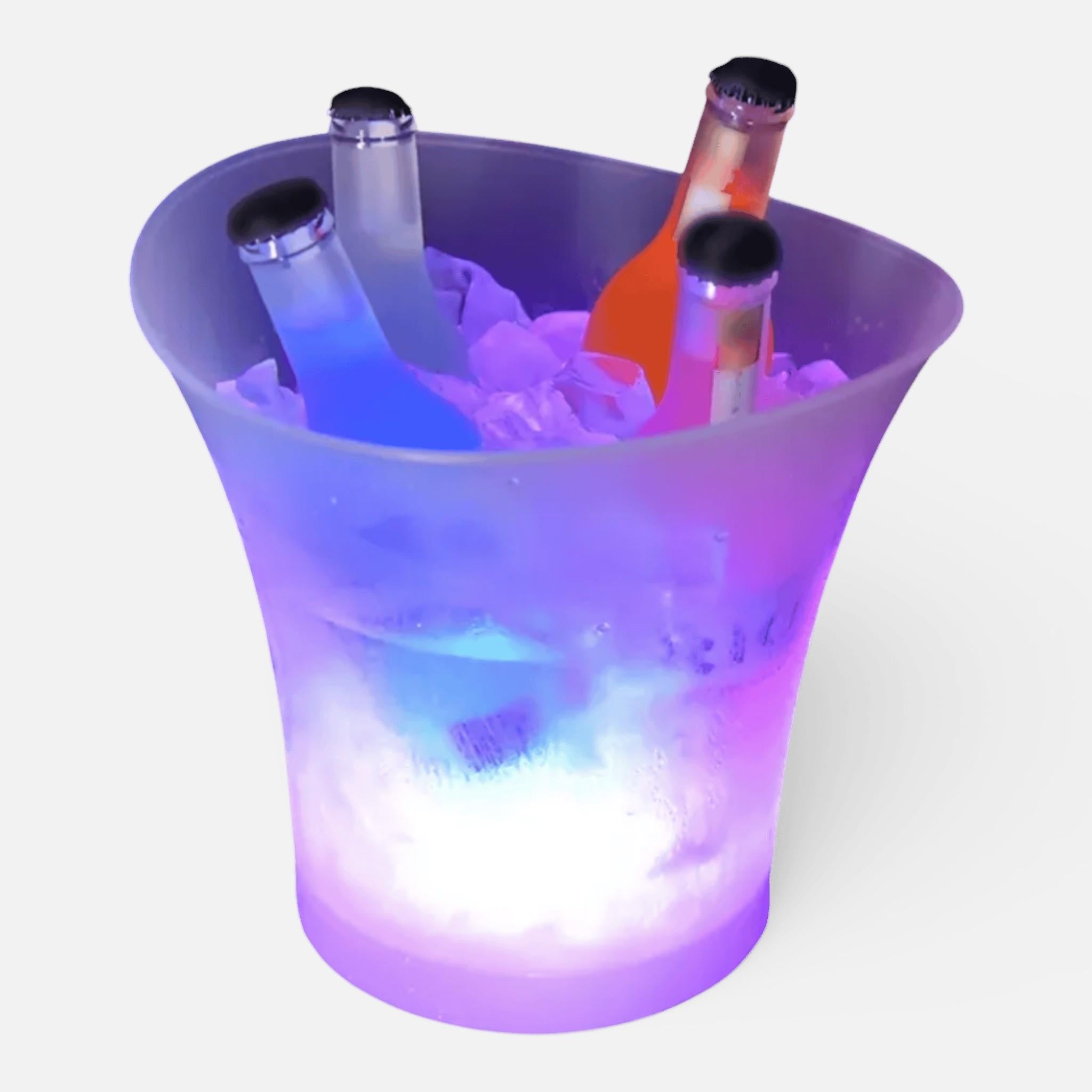 Frapiera gheata 7 L cu iluminare LED si boxa wireless reincarcabila