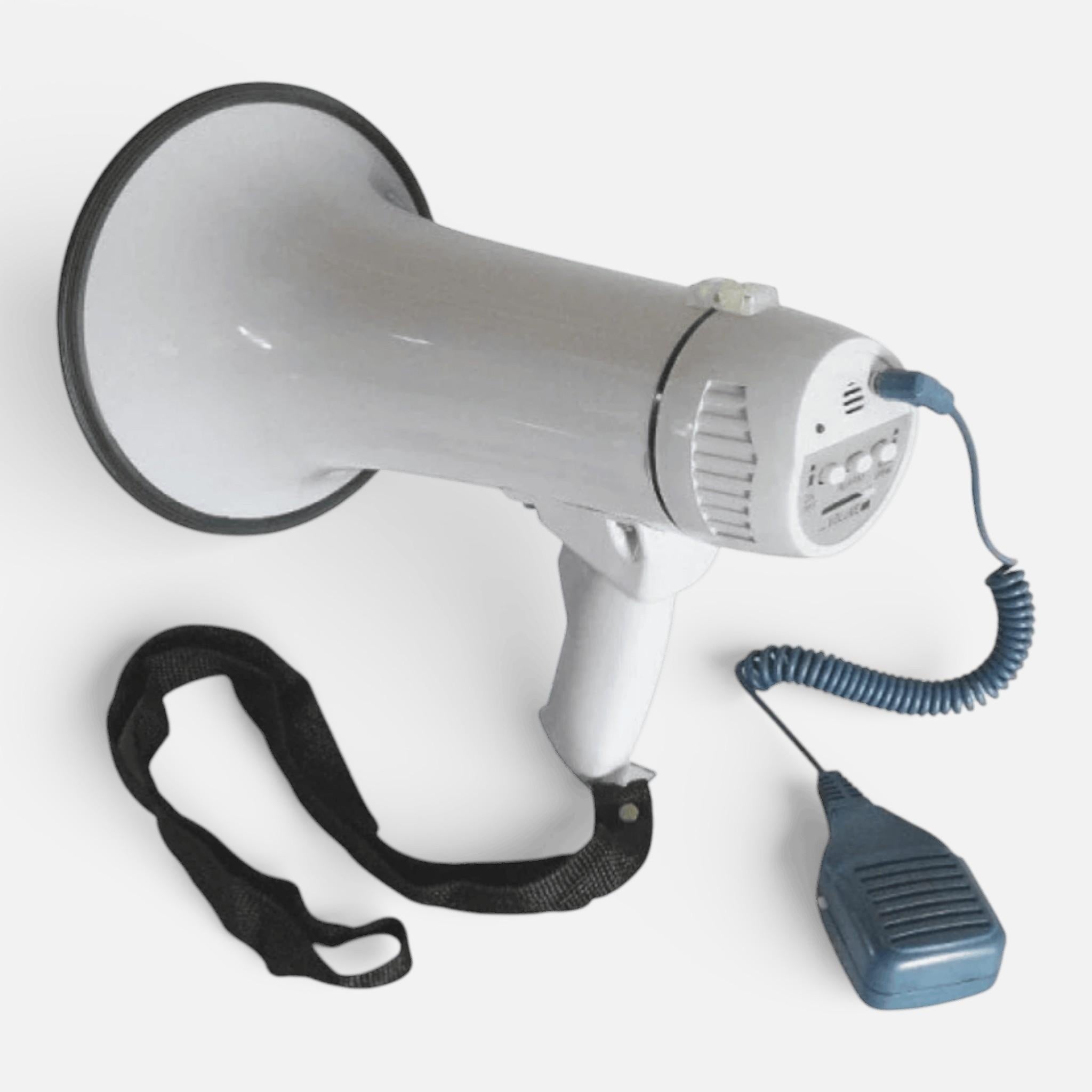 Megafon portavoce cu microfon extern, functie de reglaj al volumului, raza de acoperire 500m