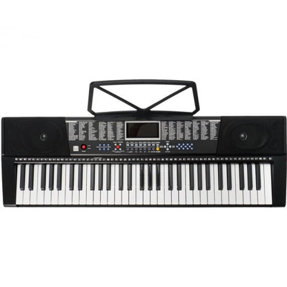 Orga electronica 61 clape, 255 ritmuri, 255 timbre, 50 melodii demonstrative, 5 octave, clape luminate led, functii invatare 3 lectii, functii inregistrare si redare, usb, mp3, afisaj lcd, suport part