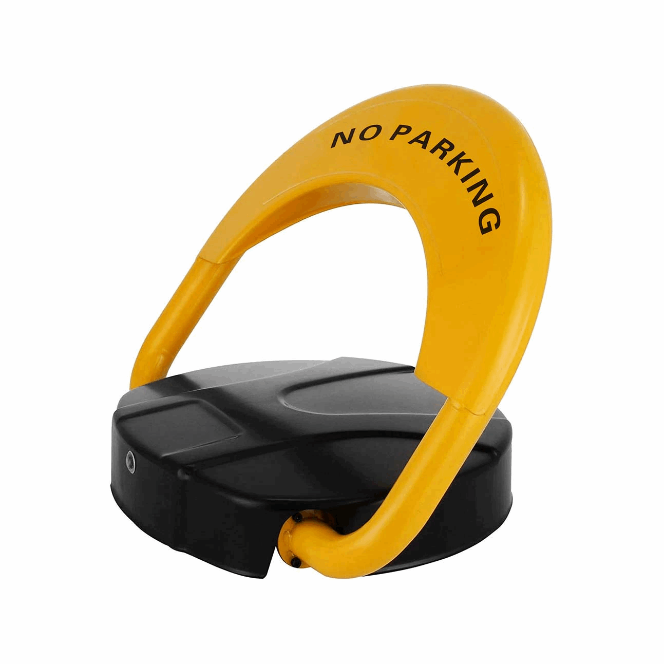 Blocator loc parcare automat, cu 2 telecomenzi si alarma, suporta 2 tone, Galben/Negru, rezistent intemperii - SHAM - Eleganta autentica, Inspiratie modena.