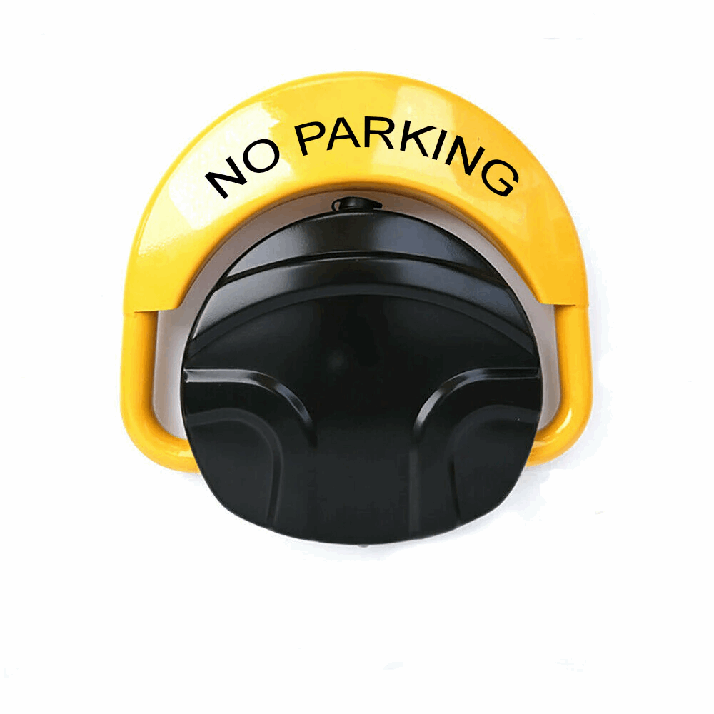 Blocator loc parcare automat, cu 2 telecomenzi si alarma, suporta 2 tone, Galben/Negru, rezistent intemperii - SHAM - Eleganta autentica, Inspiratie modena.