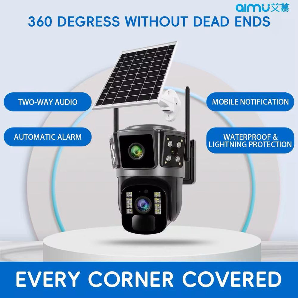 Camera Supraveghere Solara 6MP, UltraHD, Rotativa 360, Wifi/4G, Panou Solar