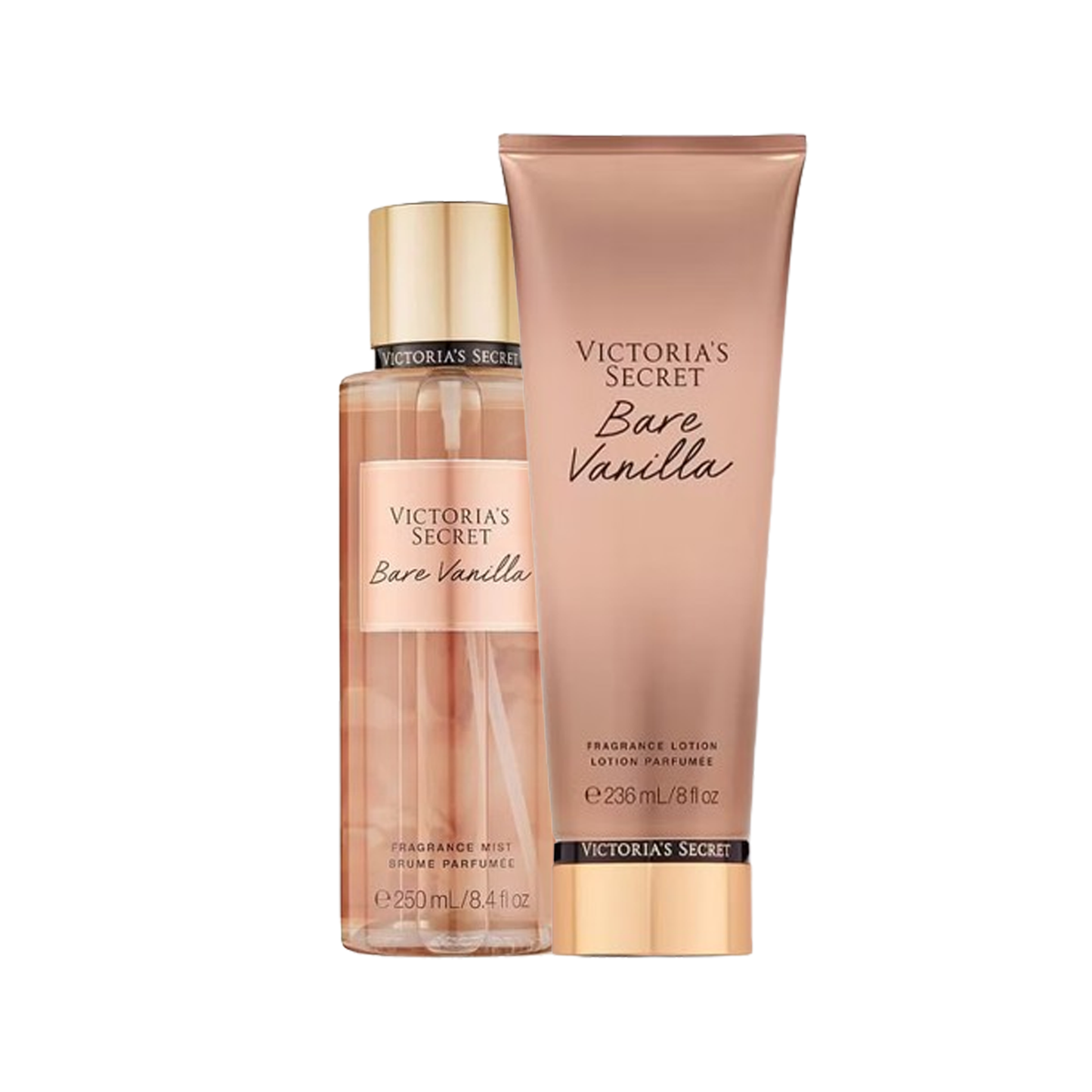 Set Victoria's Secret Spray de corp 250ml+ Lotiune de corp 236ml, Bare Vanilla - sham.ro