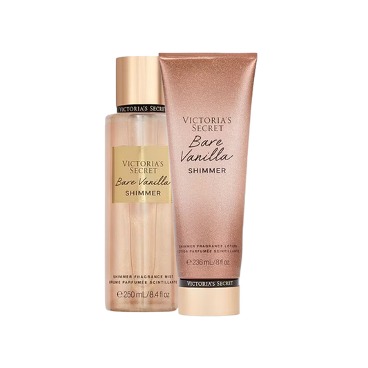 Set Victoria's Secret Spray de corp 250ml+ Lotiune de corp 236ml, Bare Vanilla Shimmer - sham.ro