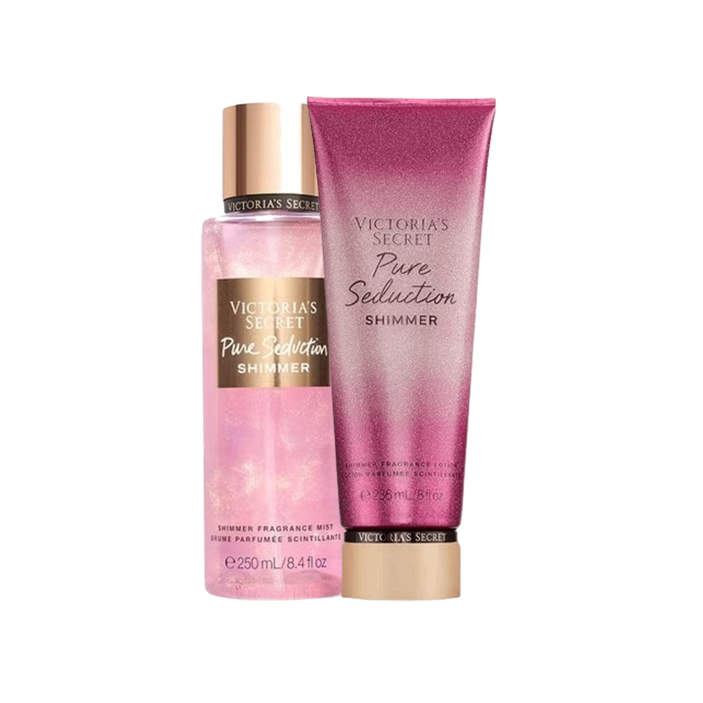 Set Victoria's Secret Spray de corp 250ml+ Lotiune de corp 236ml, Pure Seduction Shimmer - sham.ro