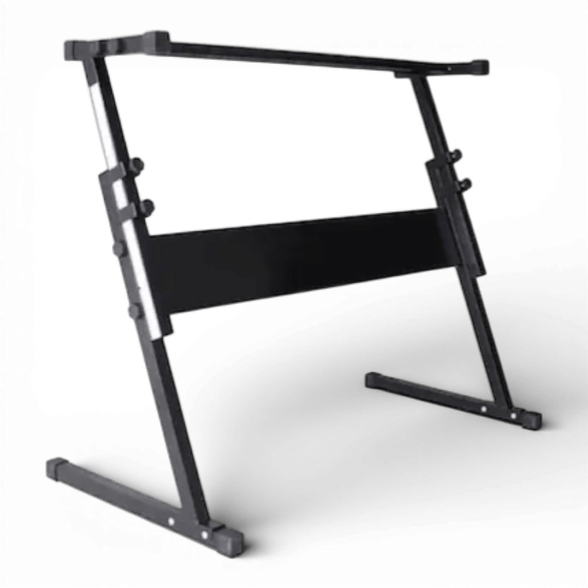 Stativ pentru Orga in Forma Z, Inaltime Reglabila 50 - 80 cm, Capacitate Maxima 10 Kg, Picioare Anti-alunecare, Metal, Design Modern, Negru