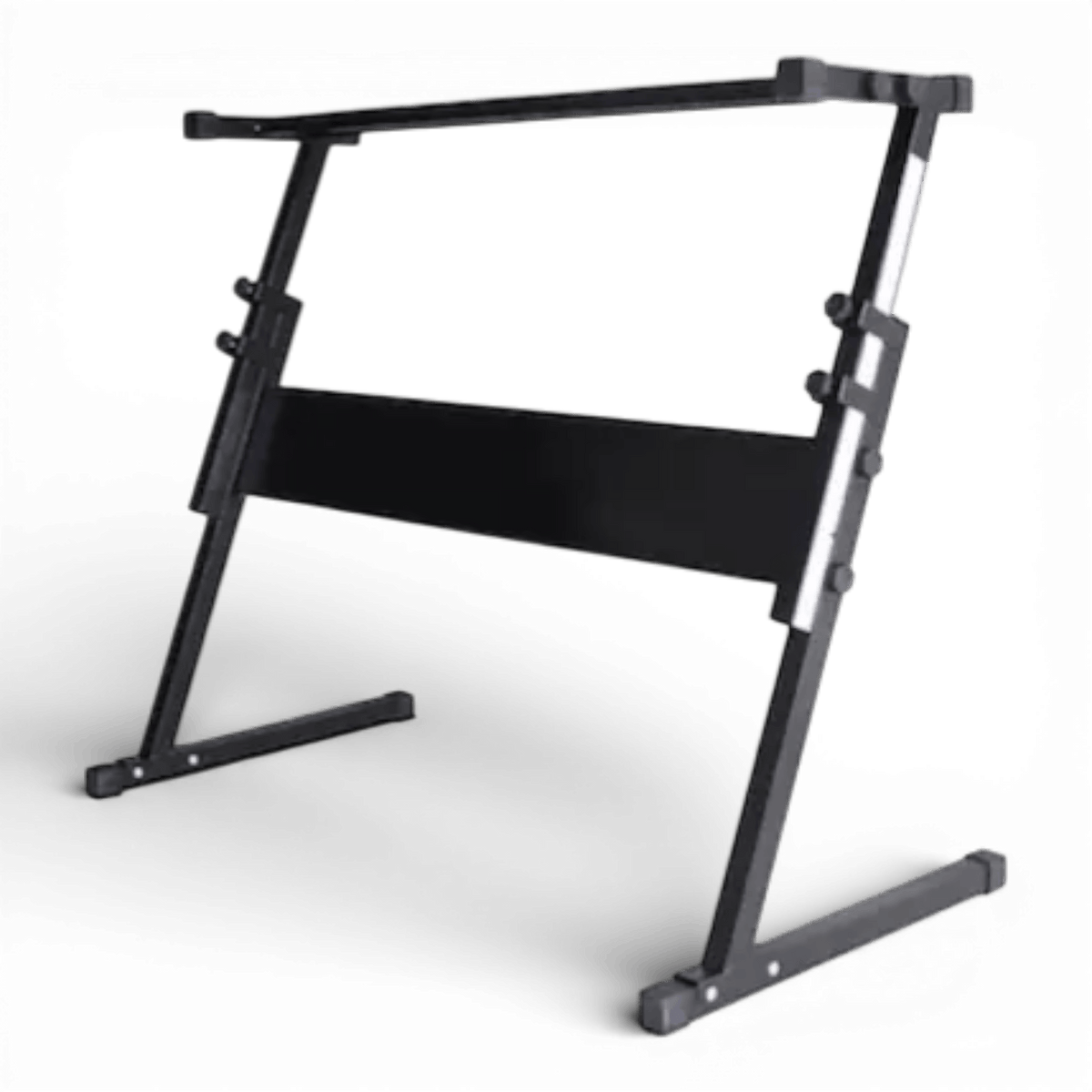 Stativ pentru Orga in Forma Z, Inaltime Reglabila 50 - 80 cm, Capacitate Maxima 10 Kg, Picioare Anti-alunecare, Metal, Design Modern, Negru