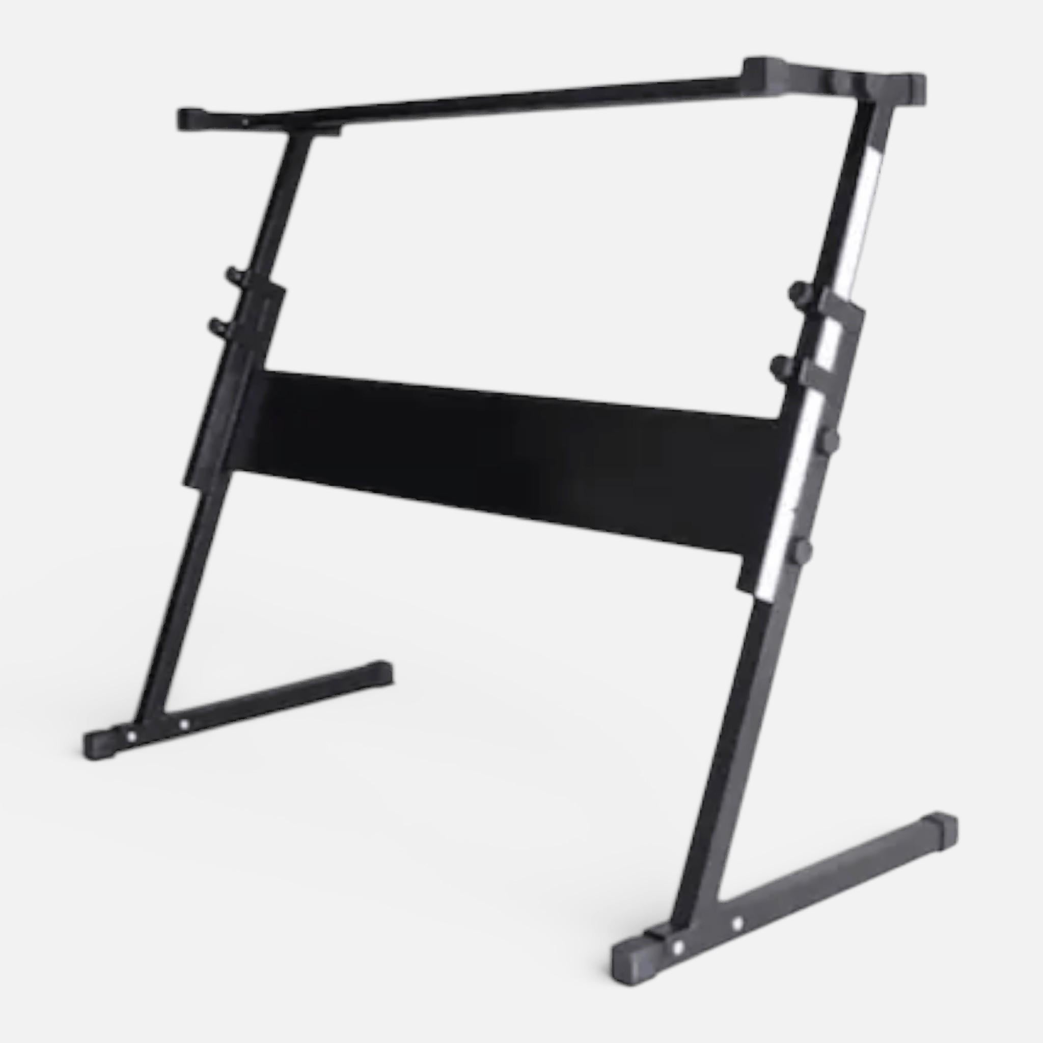 Stativ pentru Orga in Forma Z, Inaltime Reglabila 50 - 80 cm, Capacitate Maxima 10 Kg, Picioare Anti-alunecare, Metal, Design Modern, Negru