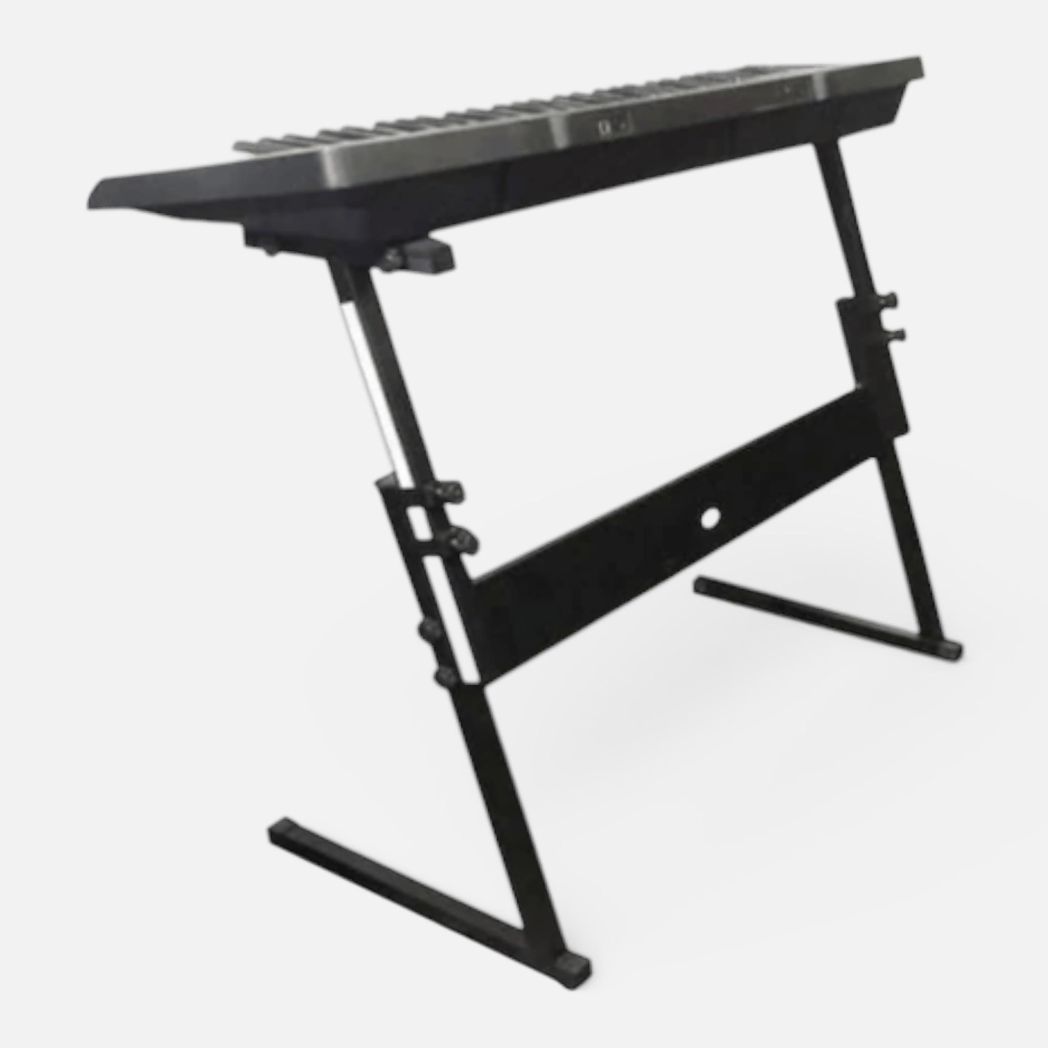 Stativ pentru Orga in Forma Z, Inaltime Reglabila 50 - 80 cm, Capacitate Maxima 10 Kg, Picioare Anti-alunecare, Metal, Design Modern, Negru