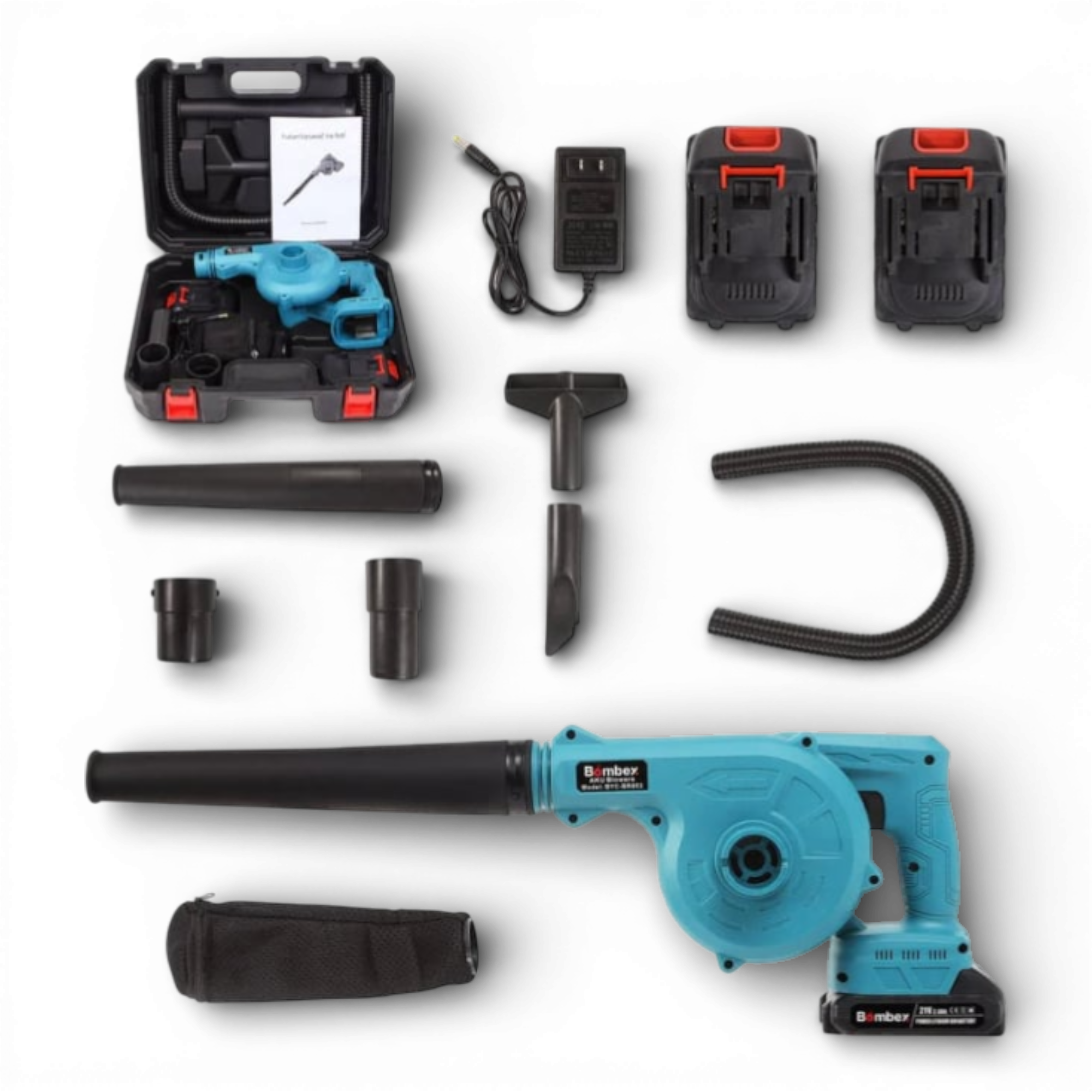 Suflanta frunze profesionala AEIDEN ® 880W, 18000RPM, 2 acumulatori 48V, autonomie 4 ore, 2 in 1, pentru praf, masina, fara fir