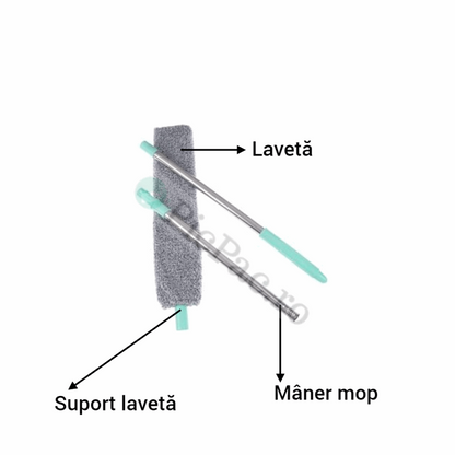 Mop subtire pentru spatii inguste, coada telescopica