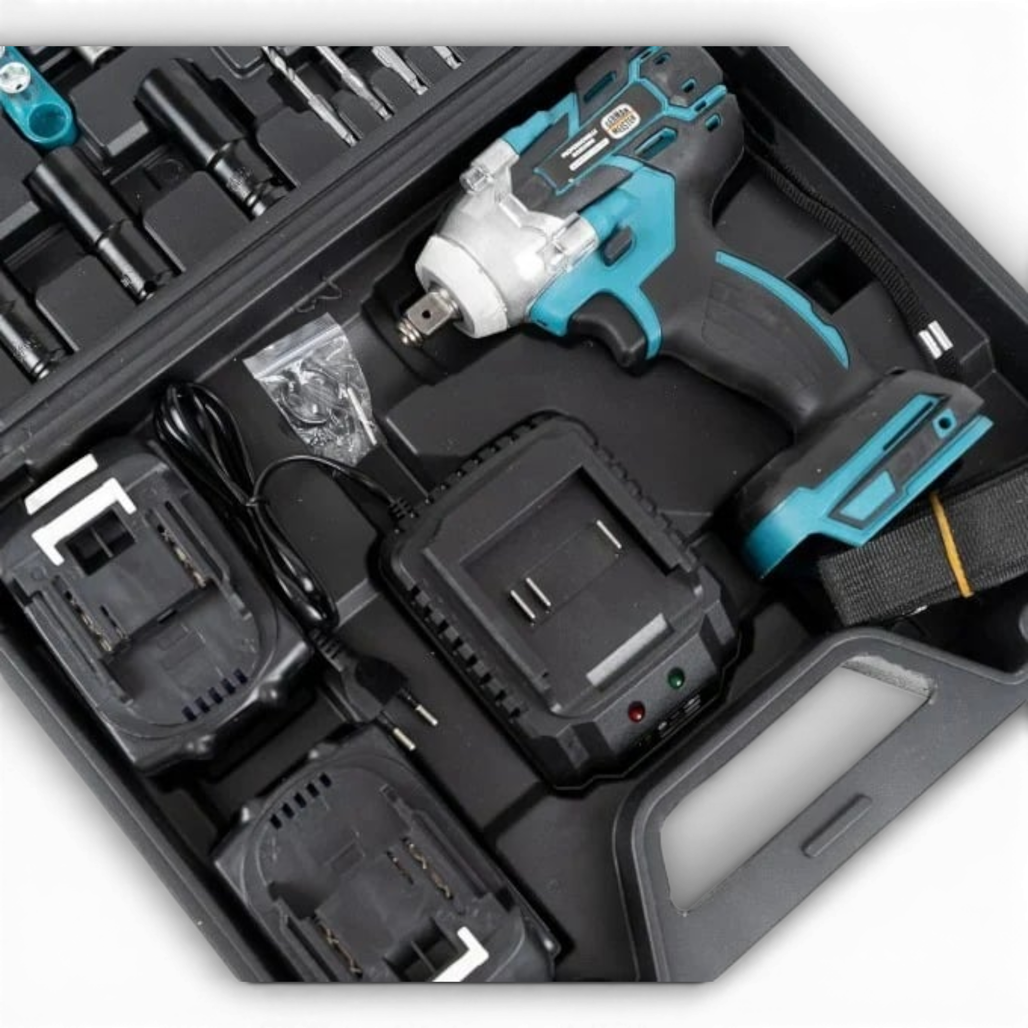 Trusa masina de impact si insurubat AEIDEN ®, 2 acumulatori 48V, 40 accesorii