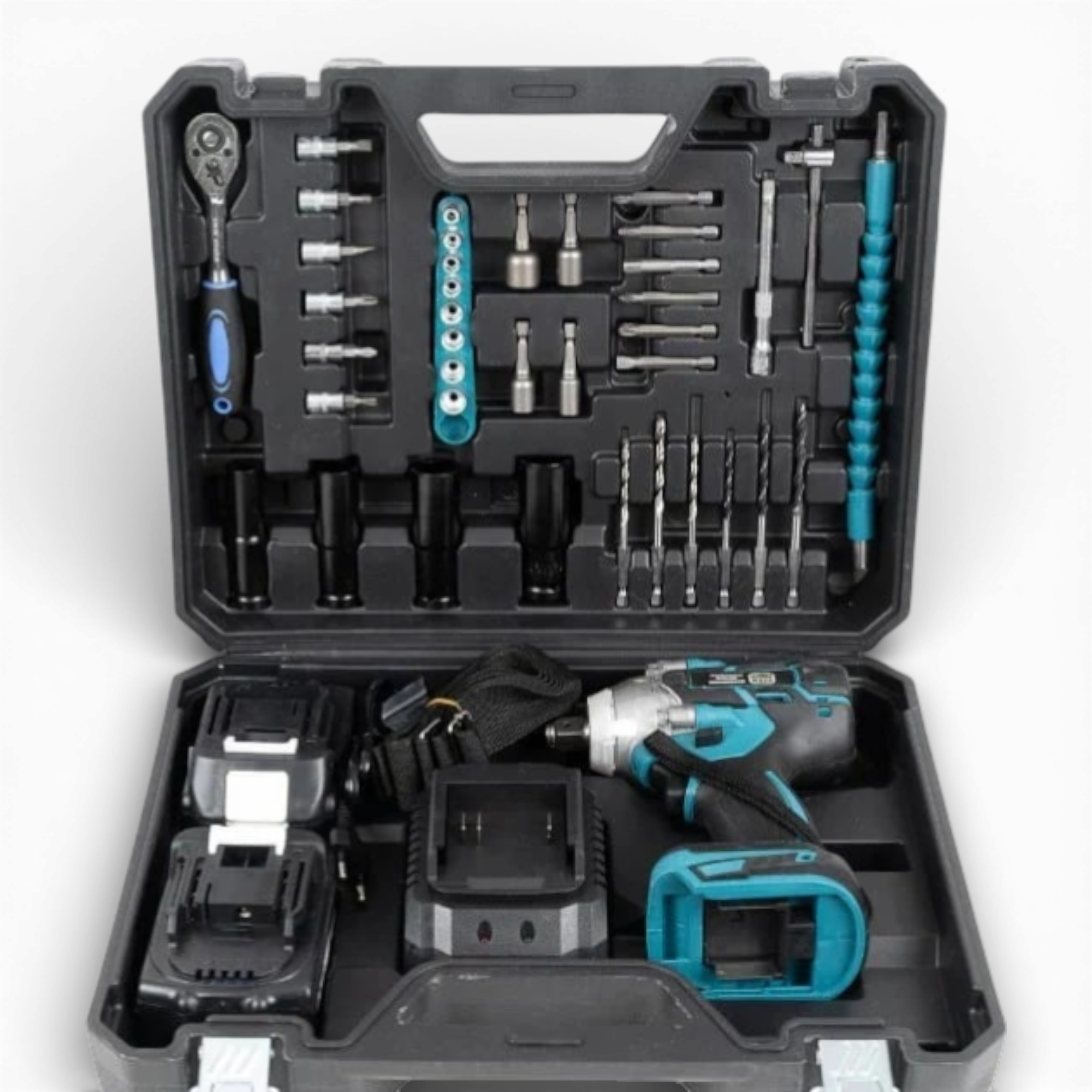 Trusa masina de impact si insurubat AEIDEN ®, 2 acumulatori 48V, 40 accesorii