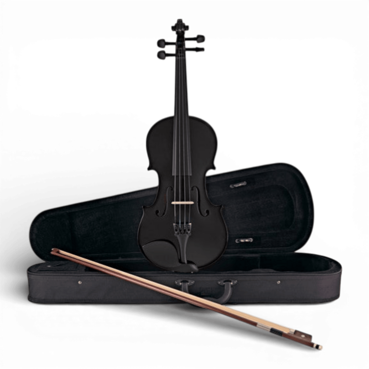 Vioara Clasica 4/4 Negru Perlat Pentru Incepatori si Adulti, Arcus, Sacaz, Geantra Transport