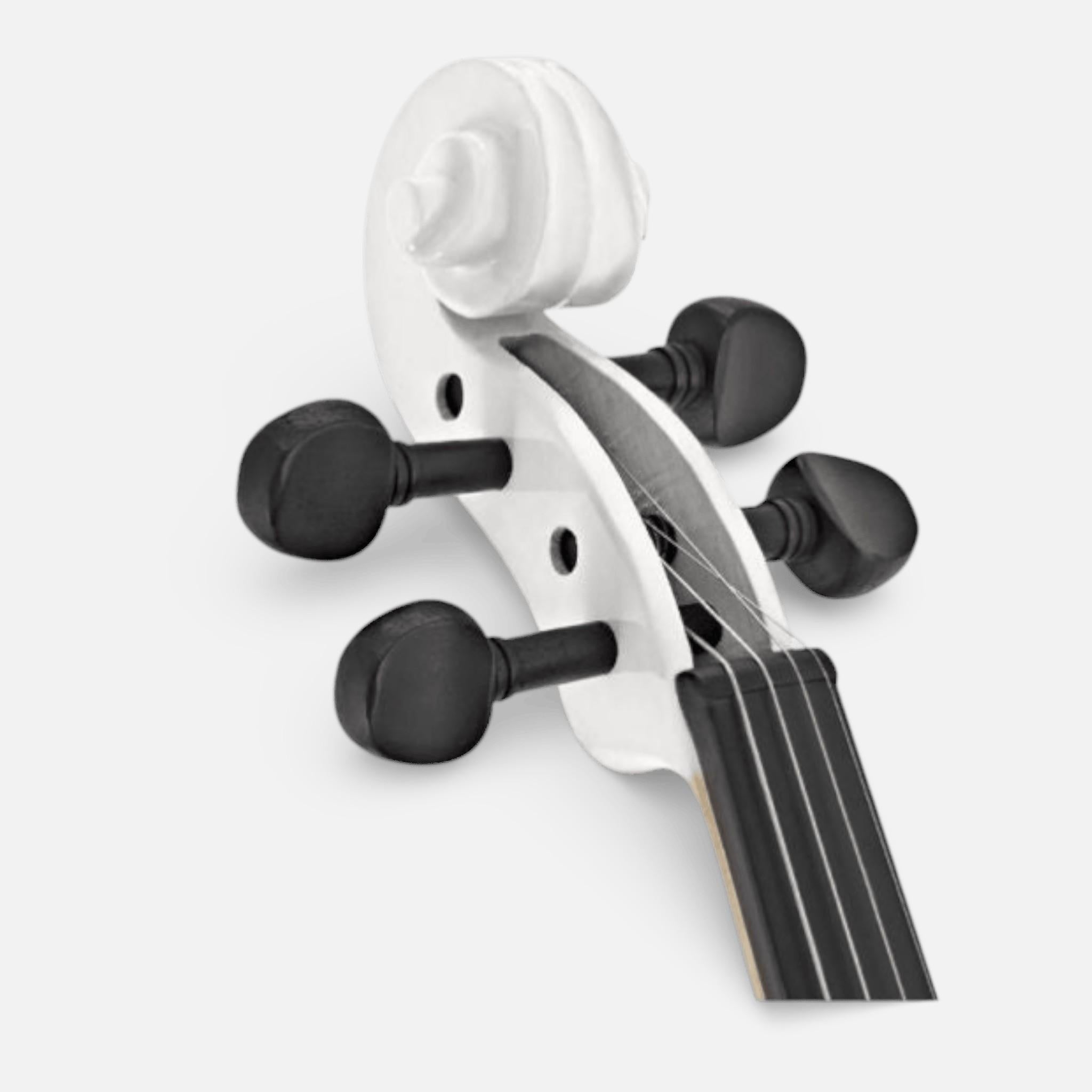 Vioara Clasica 4/4 Alb Perlat Pentru Incepatori si Adulti, Arcus, Sacaz, Contrabarbie, Geanta Transport