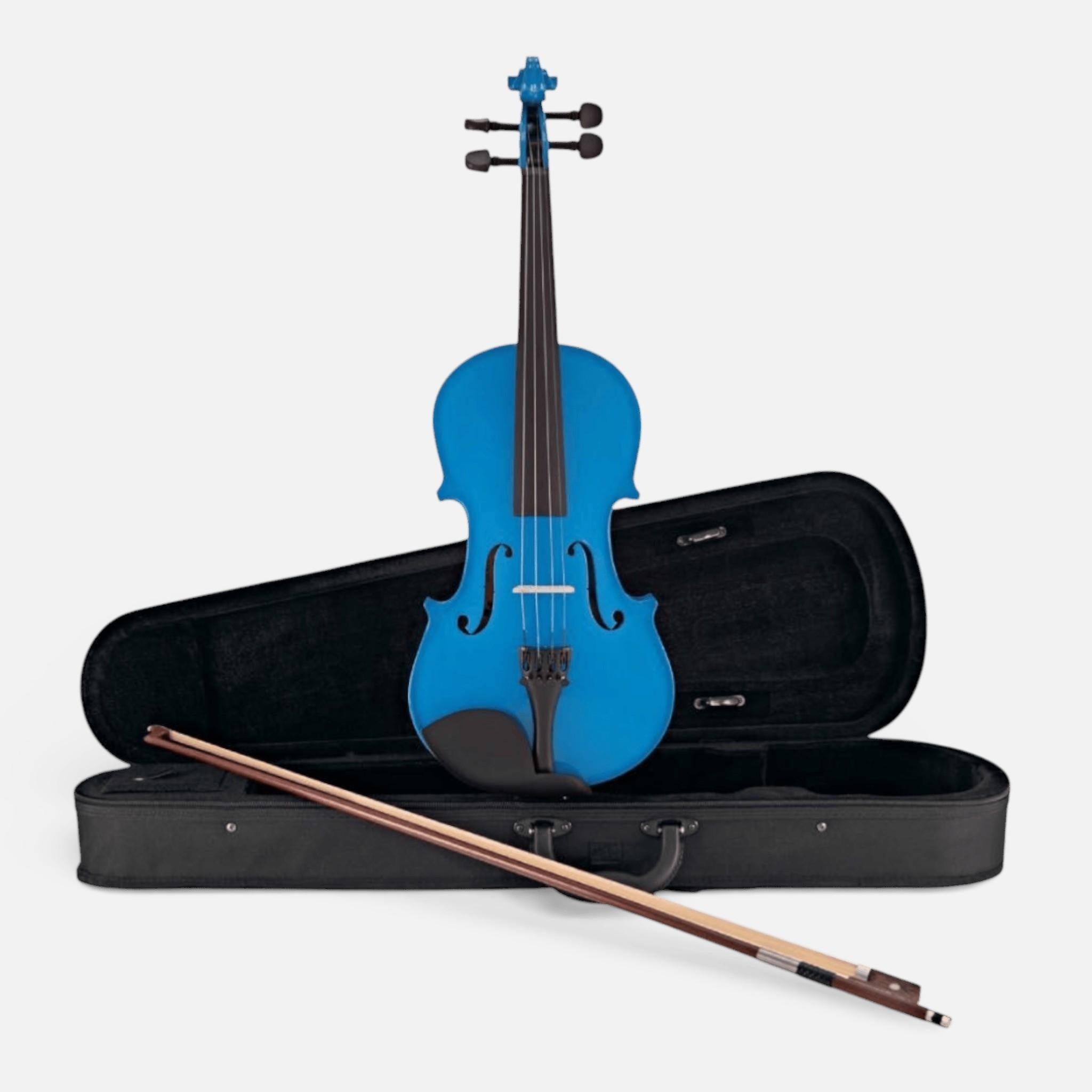 Vioara Clasica 4/4 Albastru Pentru Incepatori si Adulti, Arcus, Sacaz, Contrabarbie, Geanta Transport
