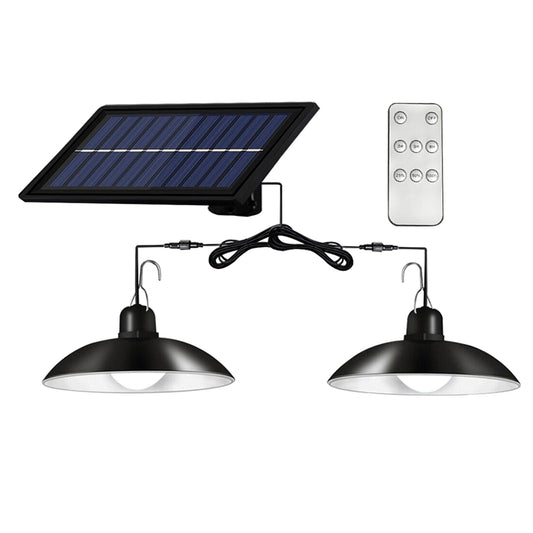 Set panou solar cu 2 becuri LED cu aplica, telecomanda, 50W - SHAM - Eleganta autentica, Inspiratie modena.