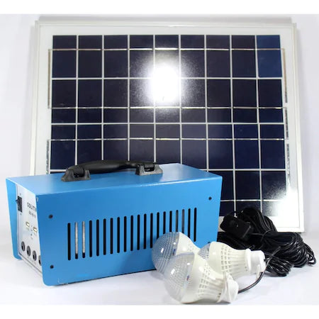 Sistem Fotovoltaic cu Panou Solar 12V/12A 100W, 3 Becuri, Iesire USB, Acumulator Incorporat, Alimentare 220 V - SHAM - Eleganta autentica, Inspiratie modena.