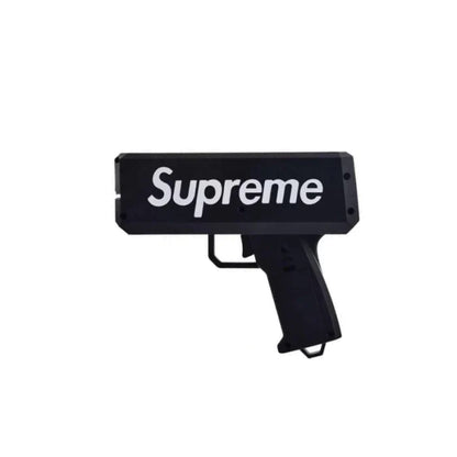 Pistol SUPREME de aruncat bani sau pliante, pentru petreceri si aniversari, 100 de bancnote incluse, negru - SHAM - Eleganta autentica, Inspiratie modena.