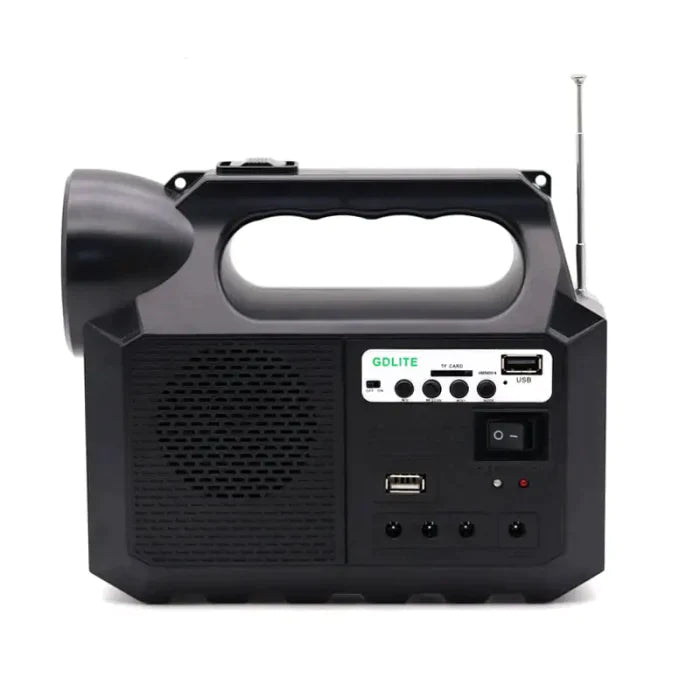 Kit Solar Portabil GDLite GD-8017M, Panou solar, USB, Bluetooth, Radio FM, MP3, Lanterna LED, 3 Becuri Incluse, Incarcare telefonica - SHAM - Eleganta autentica, Inspiratie modena.