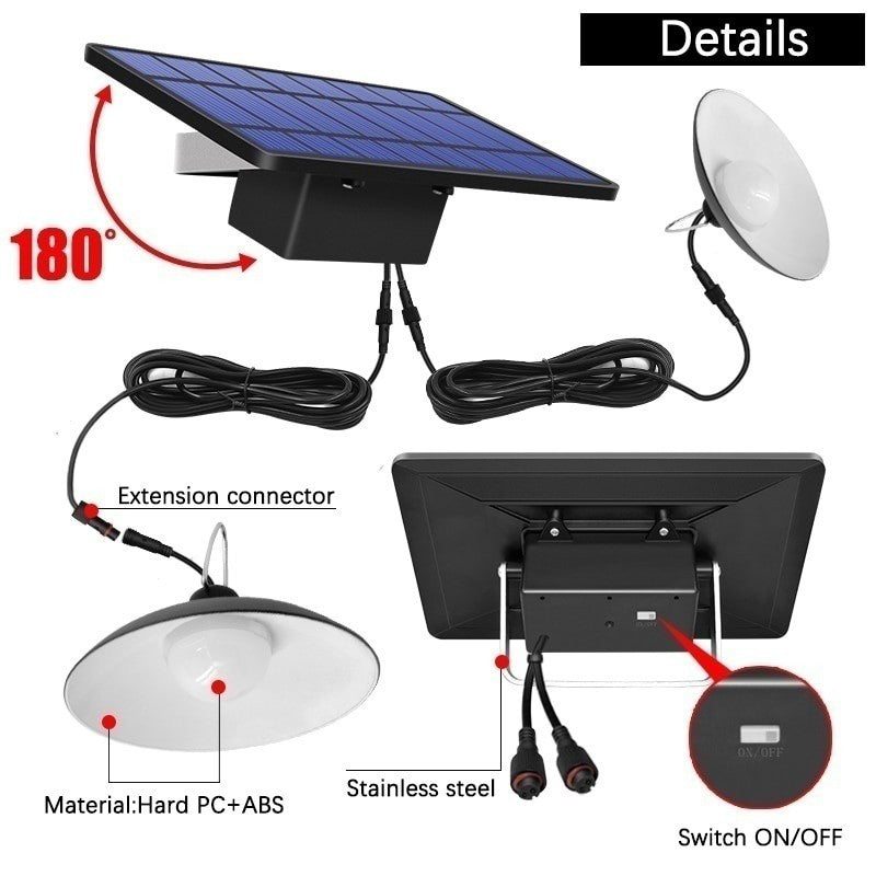 Set panou solar cu 2 becuri LED cu aplica, telecomanda, 50W - SHAM - Eleganta autentica, Inspiratie modena.