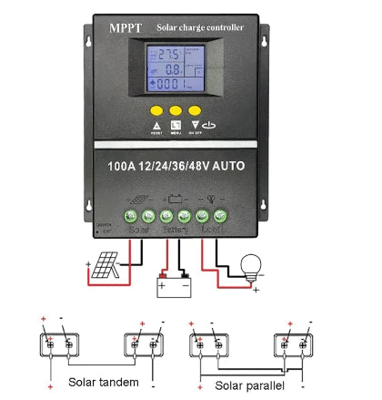 Controler solar, MPPT,12V/24V/36V/48V, 100A, display LCD, 7 moduri de functionare - SHAM - Eleganta autentica, Inspiratie modena.