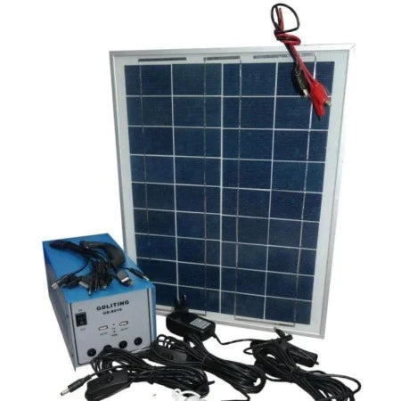 Sistem Fotovoltaic cu Panou Solar 12V/12A 100W, 3 Becuri, Iesire USB, Acumulator Incorporat, Alimentare 220 V - SHAM - Eleganta autentica, Inspiratie modena.