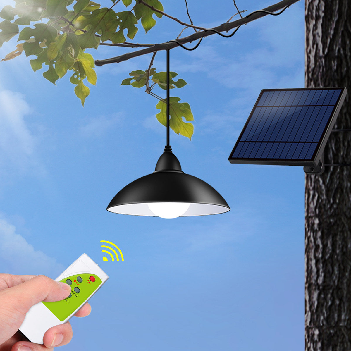 Set panou solar cu 2 becuri LED cu aplica, telecomanda, 50W - SHAM - Eleganta autentica, Inspiratie modena.