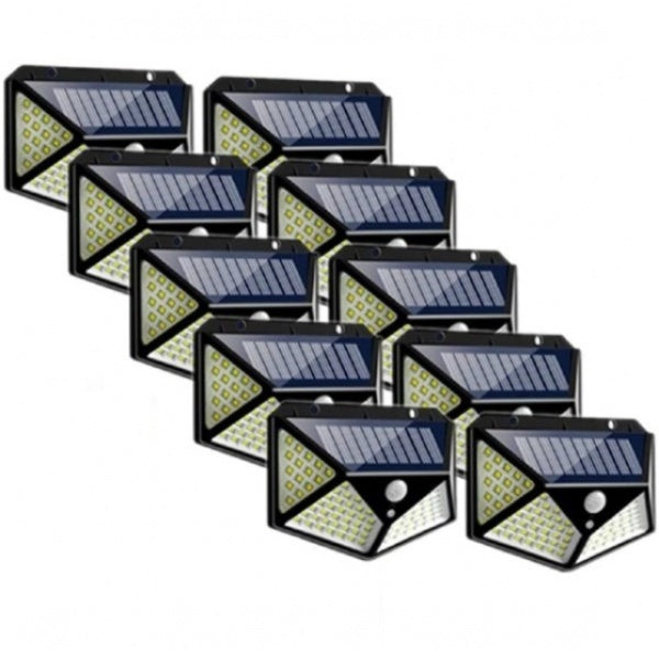 Set 10x Lampa 100 LED cu panou solar, senzor de miscare - SHAM - Eleganta autentica, Inspiratie modena.