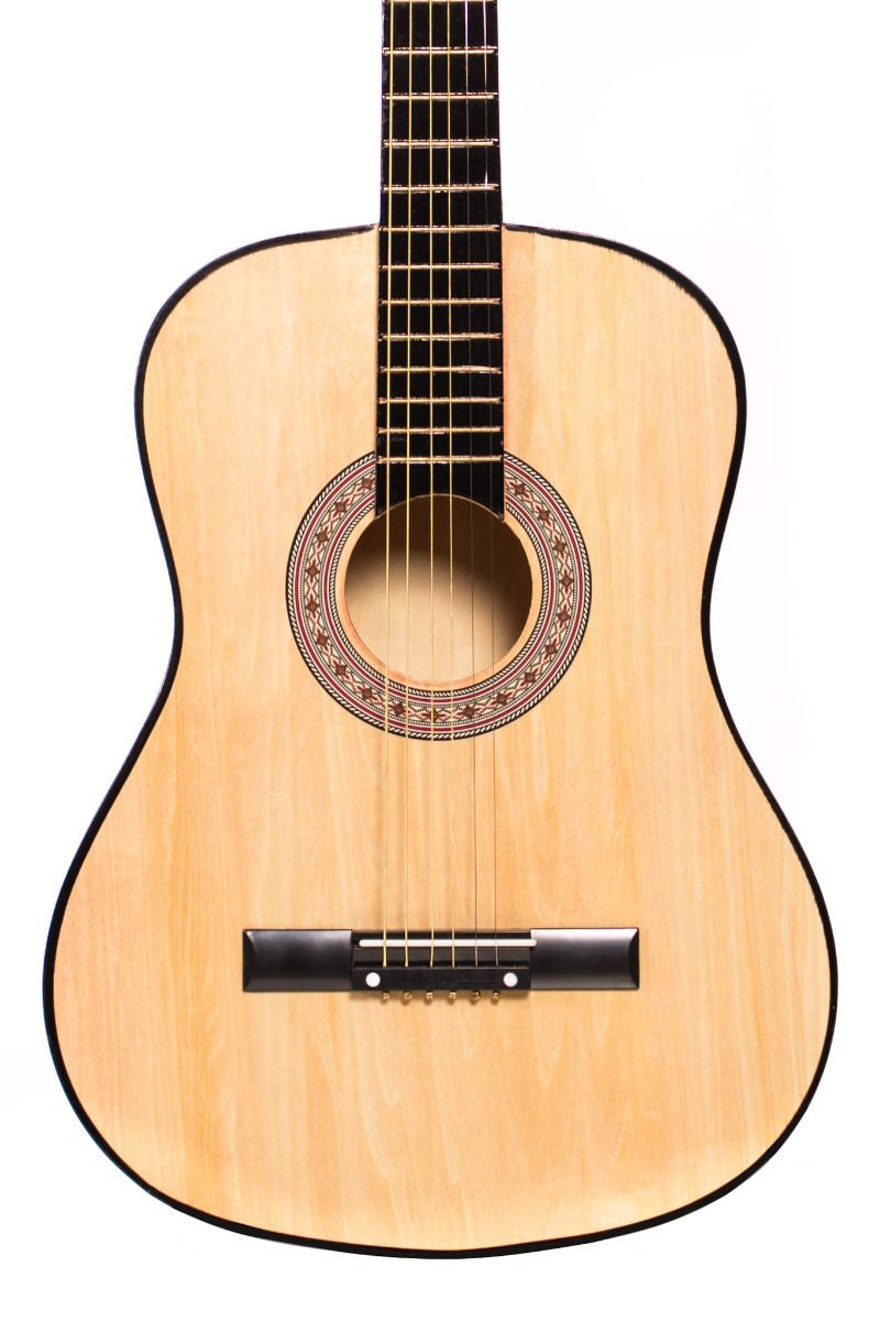 Chitara Clasica Crem/Natur 4/4 38" ( 95 X 35 CM ), pentru Incepatori si Adulti, Recomandata peste 8-10 ani, 6 Corzi Metalice, 20 De Taste - SHAM - Eleganta autentica, Inspiratie modena.