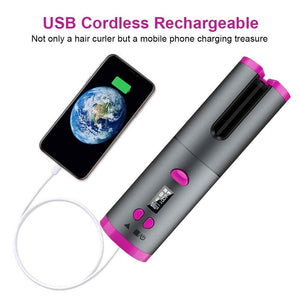 Ondulator de par Automat Wireless, Smart-Curler cu functie de power bank - SHAM - Eleganta autentica, Inspiratie modena.