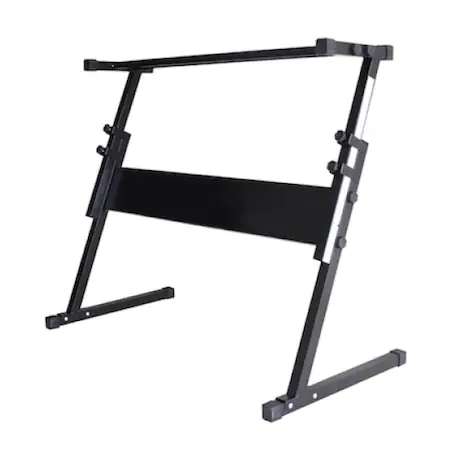 Stativ pentru Orga in Forma Z, Inaltime Reglabila 50 - 80 cm, Capacitate Maxima 10 Kg, Picioare Anti-alunecare, Metal, Design Modern, Negru - SHAM - Eleganta autentica, Inspiratie modena.