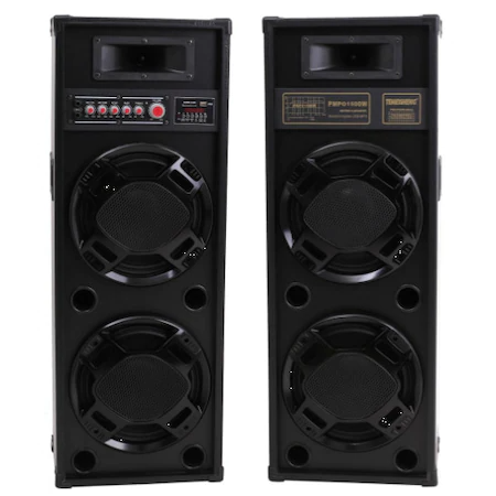 Set Boxe Active Profesionale 2308sm 600W, 95cm Inaltime, 4 Difuzoare 25CM, Bass Foarte Puternic, Karaoke, Conexiune Bluetooth, USB, RadioFM, Ecran LCD, Cadou Microfon Profesional si Telecoman