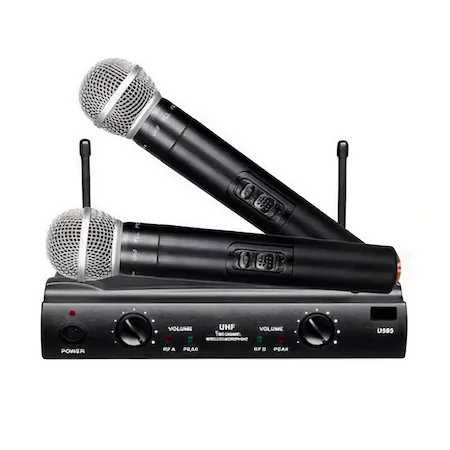 Sistem Audio Profesional 2 Microfoane Wireless Shure UHF SM58-1, Valiza Transport, Jack de 6.3mm, Adaptor Alimentare 220V, 2 Baterii de 9V, Raza Operare 100m - SHAM - Eleganta autentica, Insp