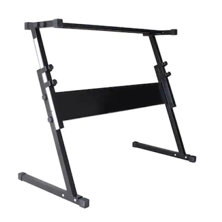 Stativ pentru Orga in Forma Z, Inaltime Reglabila 50 - 80 cm, Capacitate Maxima 10 Kg, Picioare Anti-alunecare, Metal, Design Modern, Negru - SHAM - Eleganta autentica, Inspiratie modena.