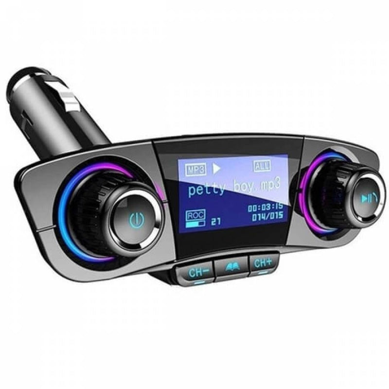 Transmitator auto FM cu MP3 Player, Bluetooth si Functie Incarcare Telefon - SHAM - Eleganta autentica, Inspiratie modena.